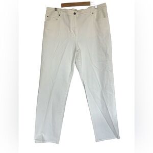 EILEEN  FISHER White Denim Straight Leg Jeans Size 1X